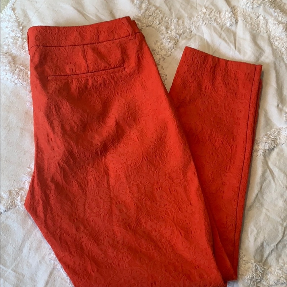 Orange Textured Old Navy Pixie Pants - image 7